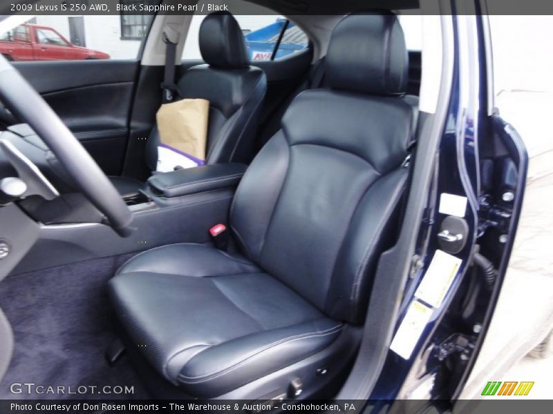 Black Sapphire Pearl / Black 2009 Lexus IS 250 AWD