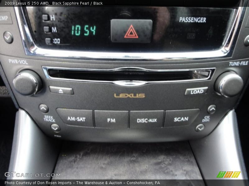 Controls of 2009 IS 250 AWD