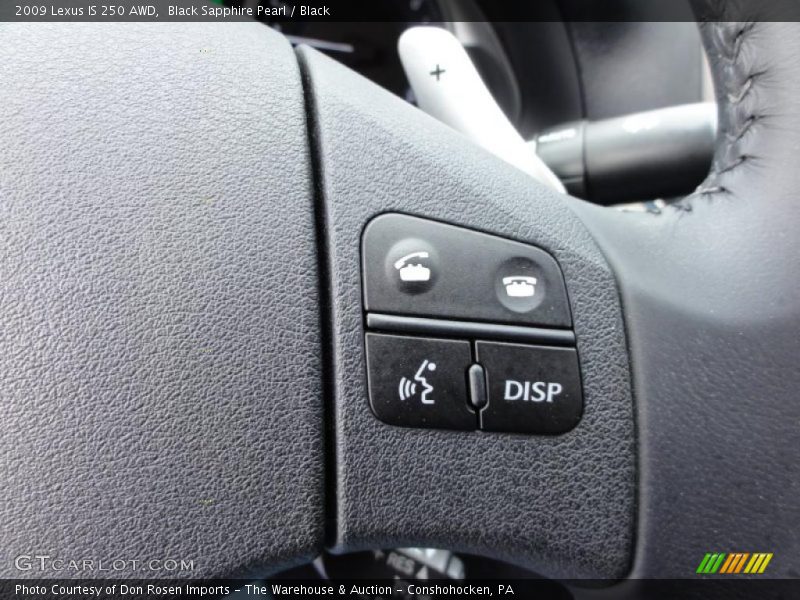 Controls of 2009 IS 250 AWD