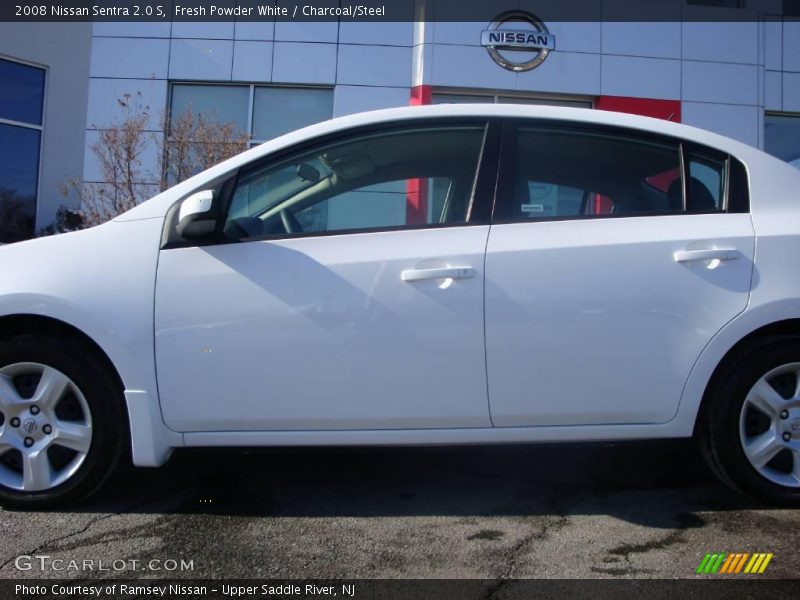 Fresh Powder White / Charcoal/Steel 2008 Nissan Sentra 2.0 S