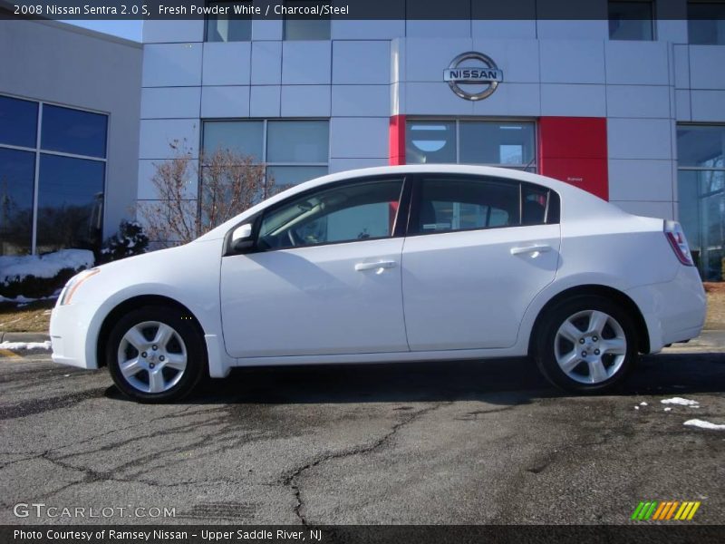 Fresh Powder White / Charcoal/Steel 2008 Nissan Sentra 2.0 S