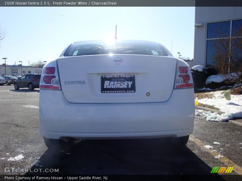 Fresh Powder White / Charcoal/Steel 2008 Nissan Sentra 2.0 S