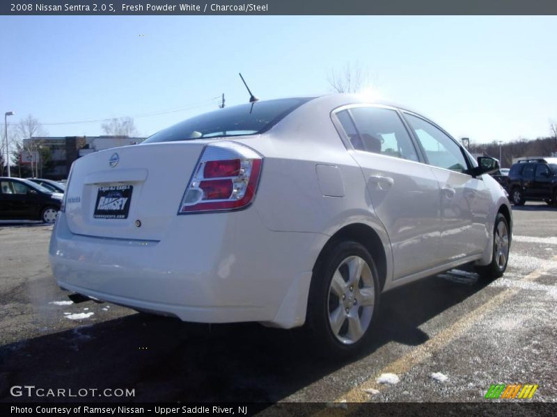 Fresh Powder White / Charcoal/Steel 2008 Nissan Sentra 2.0 S