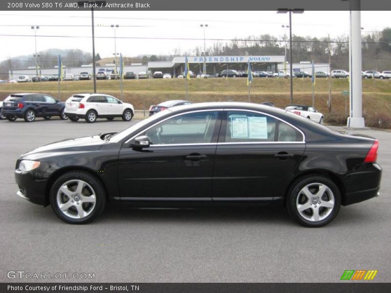 Black / Anthracite Black 2008 Volvo S80 T6 AWD