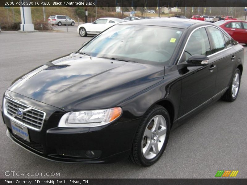 Black / Anthracite Black 2008 Volvo S80 T6 AWD