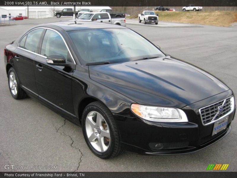 Black / Anthracite Black 2008 Volvo S80 T6 AWD