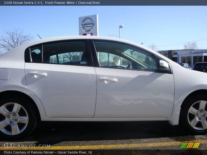 Fresh Powder White / Charcoal/Steel 2008 Nissan Sentra 2.0 S