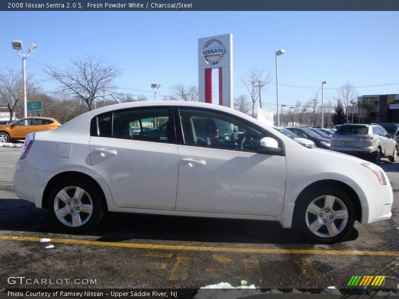 Fresh Powder White / Charcoal/Steel 2008 Nissan Sentra 2.0 S