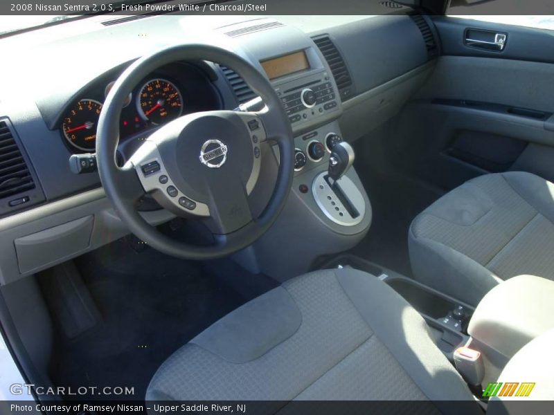 Fresh Powder White / Charcoal/Steel 2008 Nissan Sentra 2.0 S