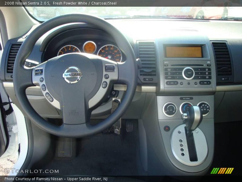 Fresh Powder White / Charcoal/Steel 2008 Nissan Sentra 2.0 S