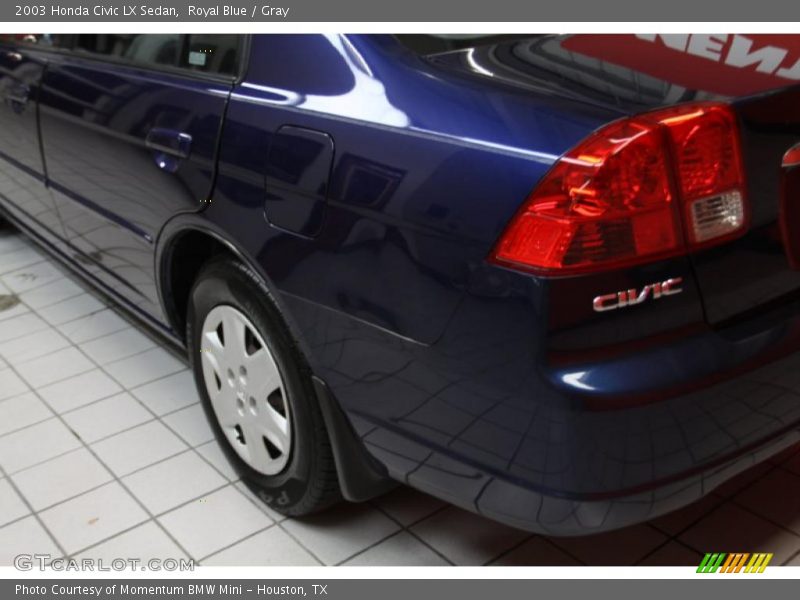 Royal Blue / Gray 2003 Honda Civic LX Sedan