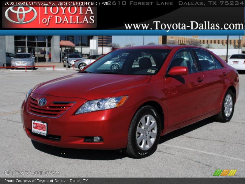 Barcelona Red Metallic / Ash 2009 Toyota Camry XLE V6