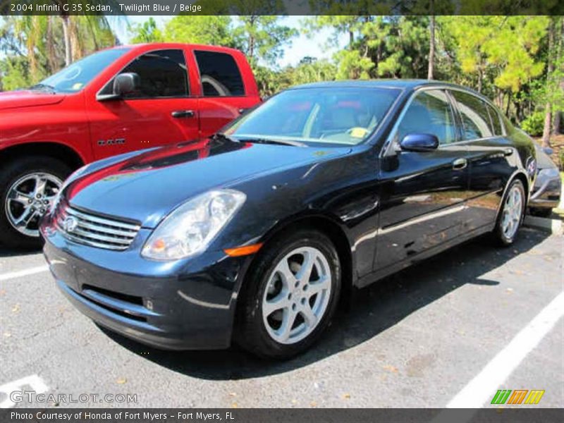 Twilight Blue / Beige 2004 Infiniti G 35 Sedan