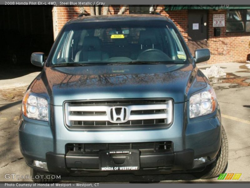 Steel Blue Metallic / Gray 2008 Honda Pilot EX-L 4WD