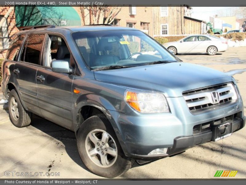 Steel Blue Metallic / Gray 2008 Honda Pilot EX-L 4WD