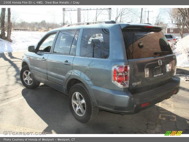 Steel Blue Metallic / Gray 2008 Honda Pilot EX-L 4WD