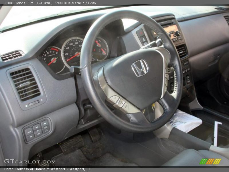 Steel Blue Metallic / Gray 2008 Honda Pilot EX-L 4WD