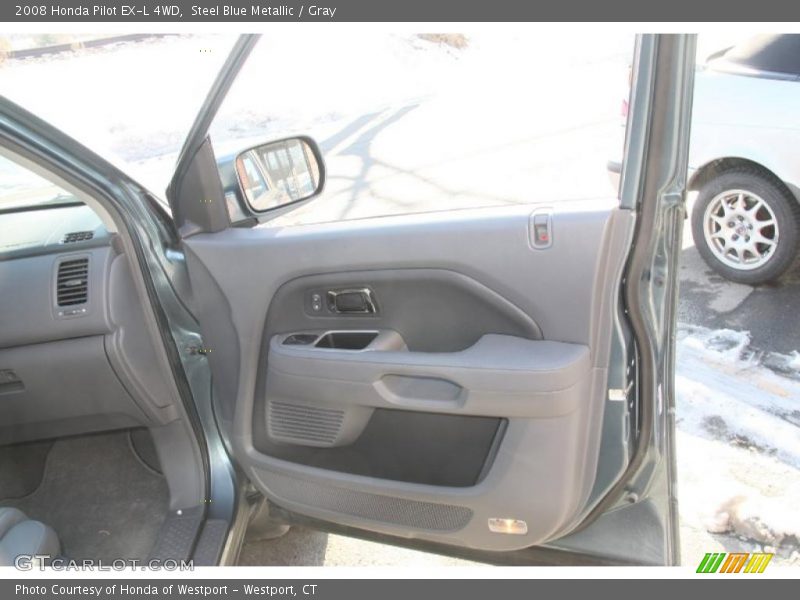 Steel Blue Metallic / Gray 2008 Honda Pilot EX-L 4WD