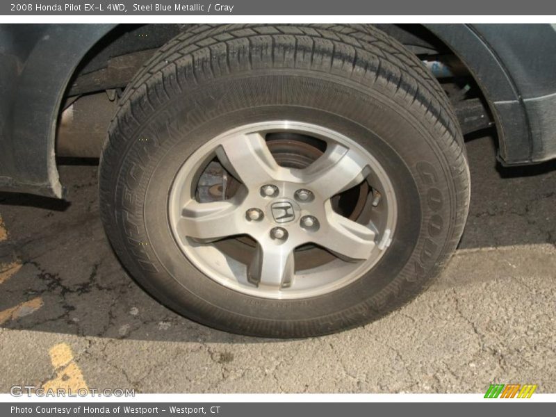 Steel Blue Metallic / Gray 2008 Honda Pilot EX-L 4WD