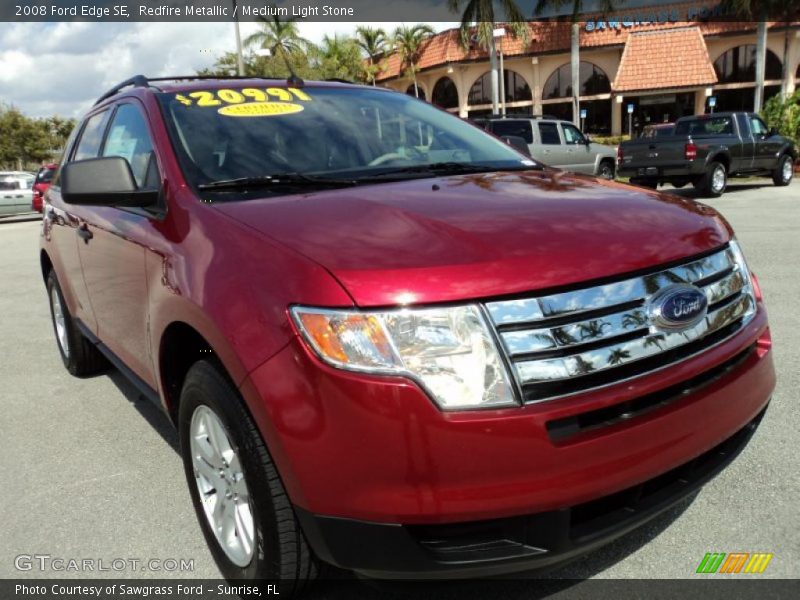 Redfire Metallic / Medium Light Stone 2008 Ford Edge SE