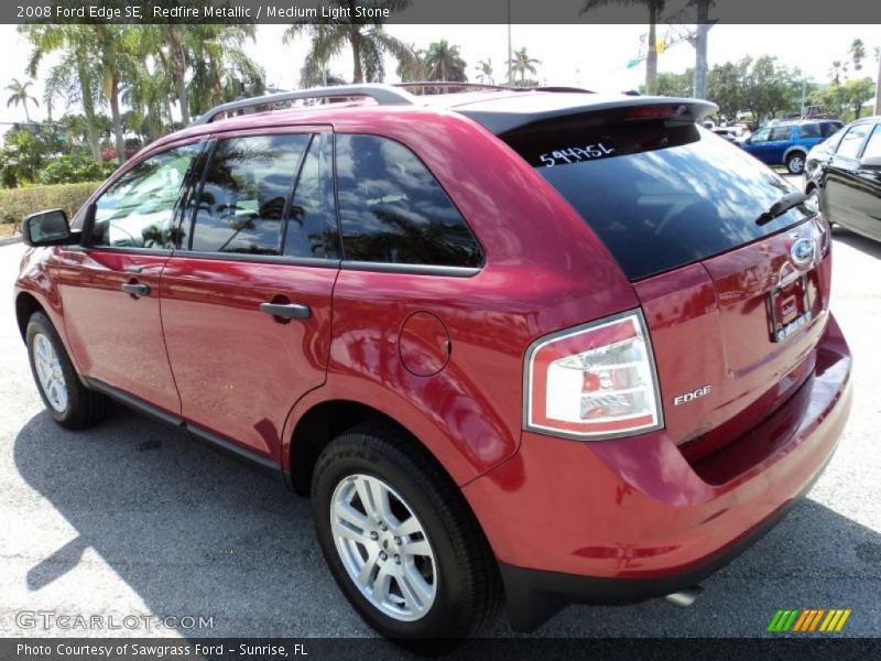 Redfire Metallic / Medium Light Stone 2008 Ford Edge SE