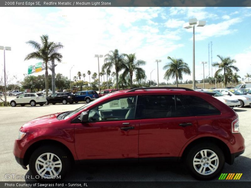 Redfire Metallic / Medium Light Stone 2008 Ford Edge SE
