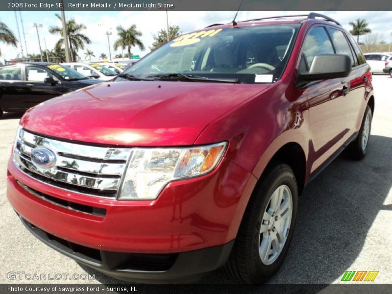 Redfire Metallic / Medium Light Stone 2008 Ford Edge SE