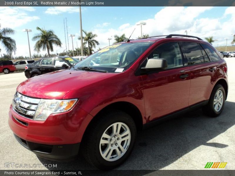 Redfire Metallic / Medium Light Stone 2008 Ford Edge SE