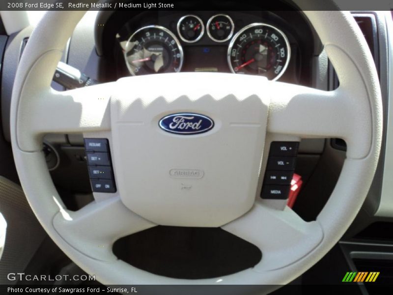 Redfire Metallic / Medium Light Stone 2008 Ford Edge SE