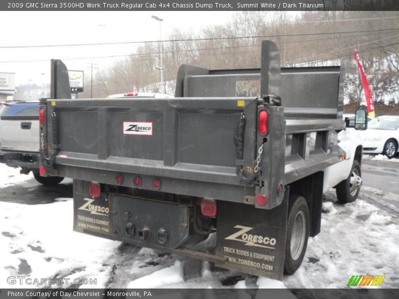 Summit White / Dark Titanium 2009 GMC Sierra 3500HD Work Truck Regular Cab 4x4 Chassis Dump Truck