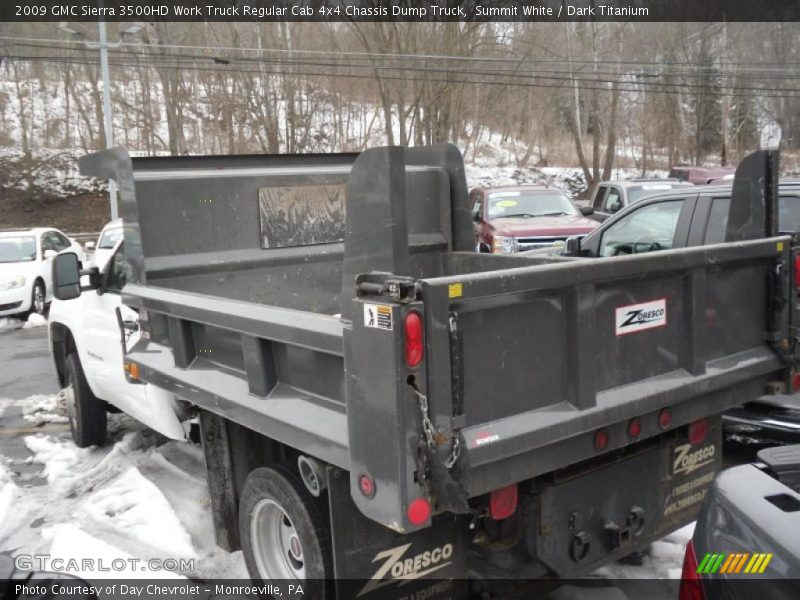 Summit White / Dark Titanium 2009 GMC Sierra 3500HD Work Truck Regular Cab 4x4 Chassis Dump Truck
