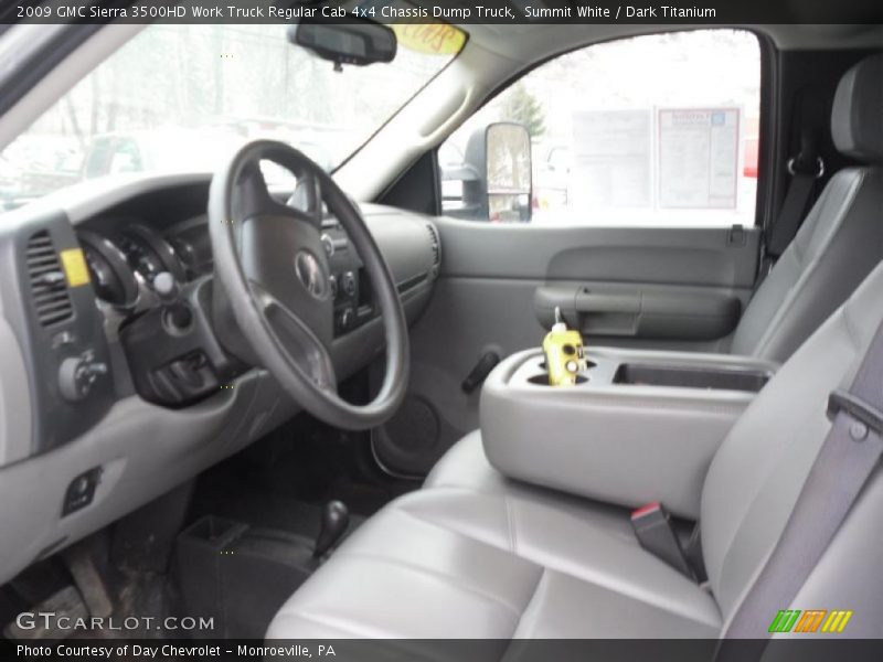 Summit White / Dark Titanium 2009 GMC Sierra 3500HD Work Truck Regular Cab 4x4 Chassis Dump Truck