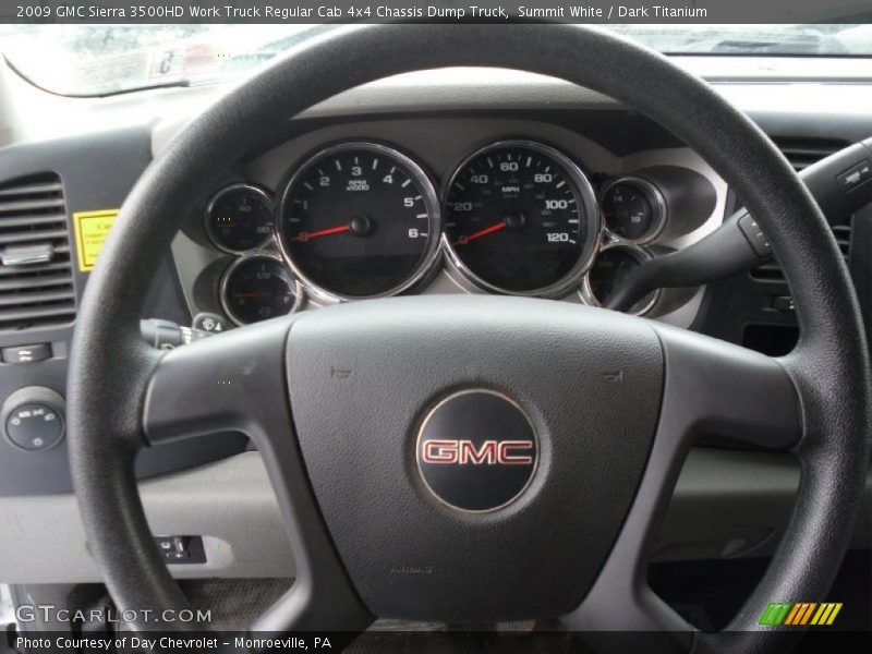 Summit White / Dark Titanium 2009 GMC Sierra 3500HD Work Truck Regular Cab 4x4 Chassis Dump Truck