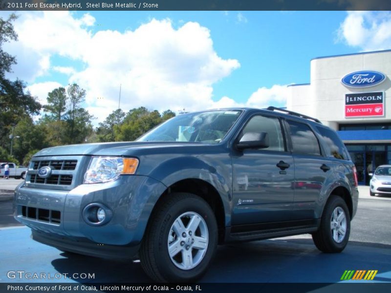 Steel Blue Metallic / Stone 2011 Ford Escape Hybrid