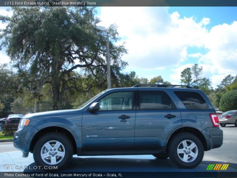 Steel Blue Metallic / Stone 2011 Ford Escape Hybrid