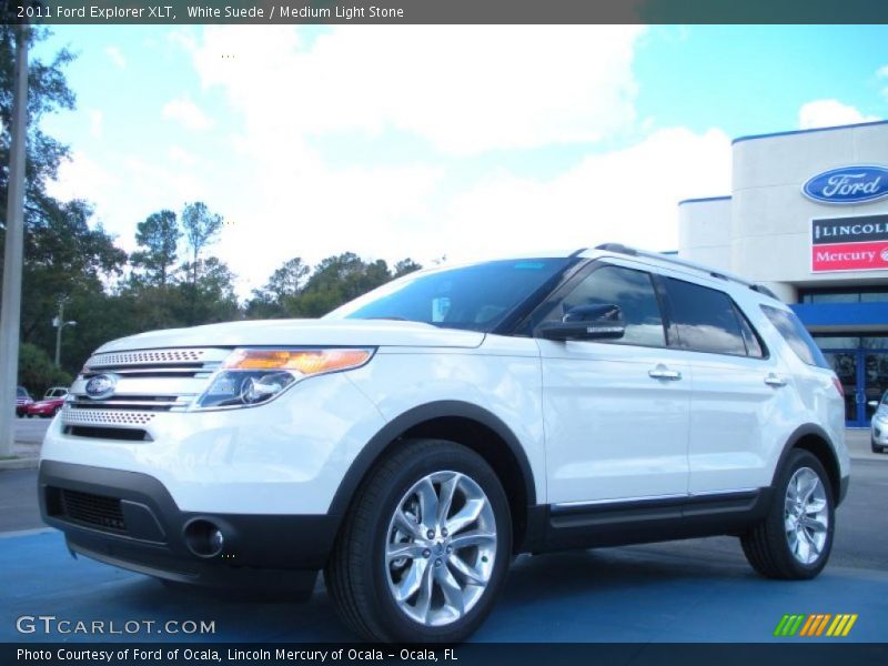 White Suede / Medium Light Stone 2011 Ford Explorer XLT