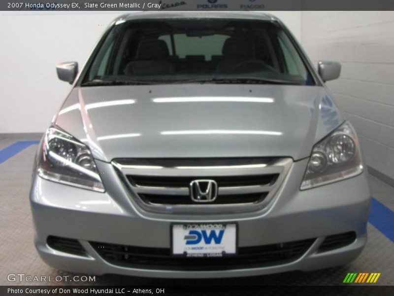 Slate Green Metallic / Gray 2007 Honda Odyssey EX