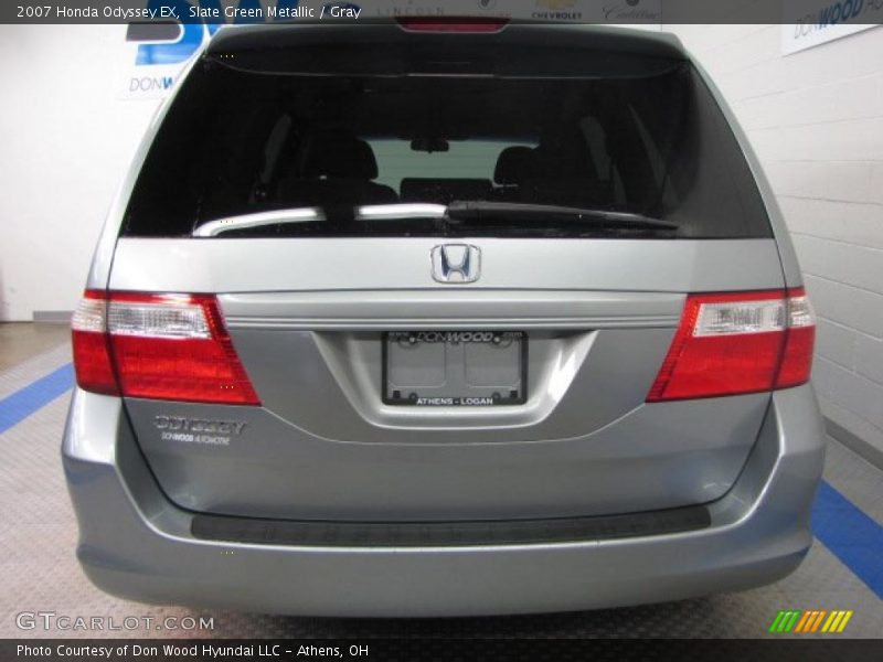 Slate Green Metallic / Gray 2007 Honda Odyssey EX