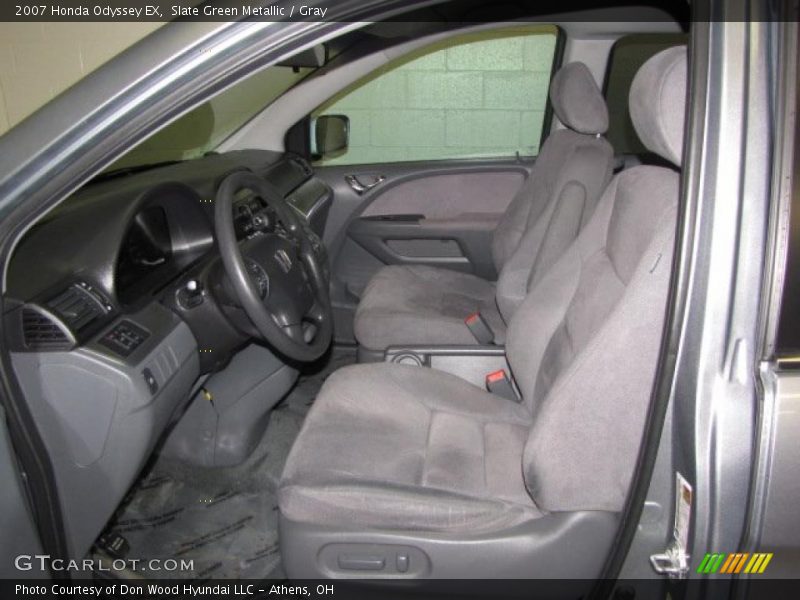 Slate Green Metallic / Gray 2007 Honda Odyssey EX