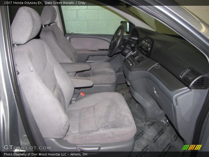 Slate Green Metallic / Gray 2007 Honda Odyssey EX