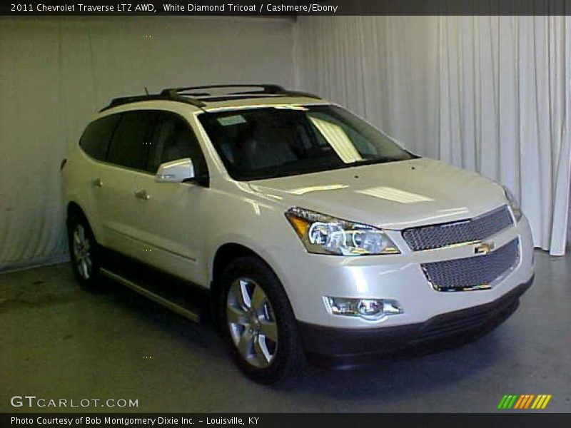 White Diamond Tricoat / Cashmere/Ebony 2011 Chevrolet Traverse LTZ AWD