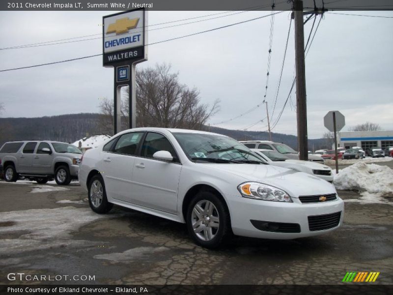 Summit White / Neutral 2011 Chevrolet Impala LT