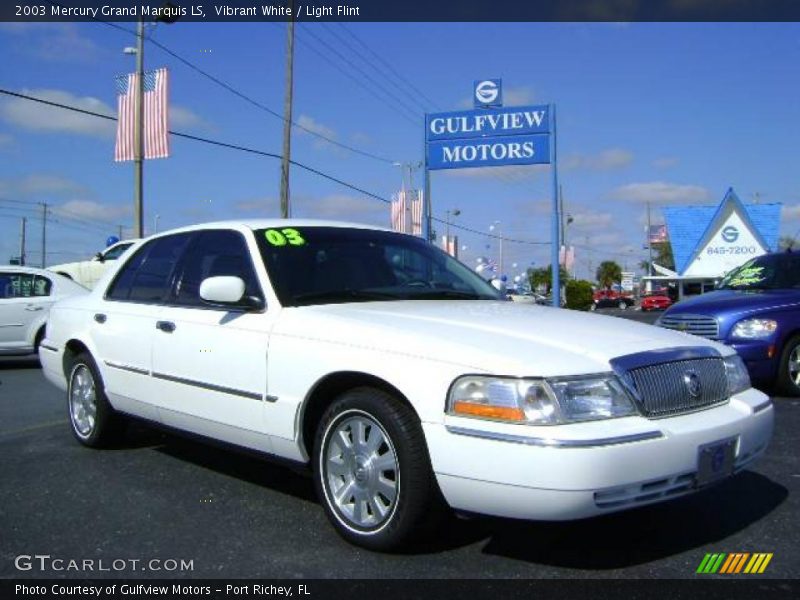 Vibrant White / Light Flint 2003 Mercury Grand Marquis LS