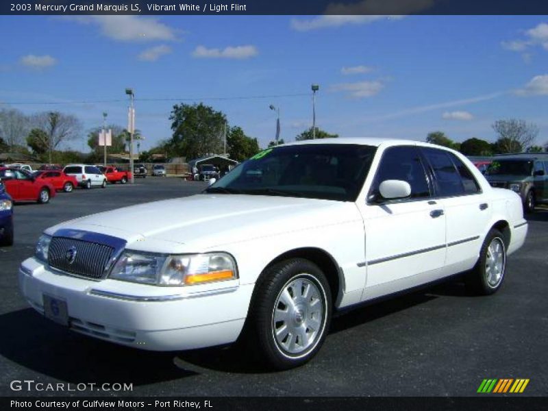 Vibrant White / Light Flint 2003 Mercury Grand Marquis LS