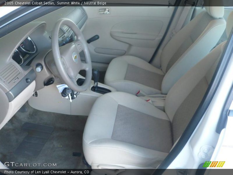 Summit White / Neutral Beige 2005 Chevrolet Cobalt Sedan