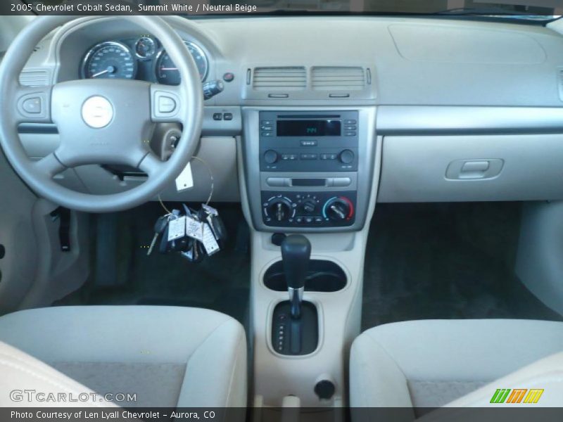 Summit White / Neutral Beige 2005 Chevrolet Cobalt Sedan