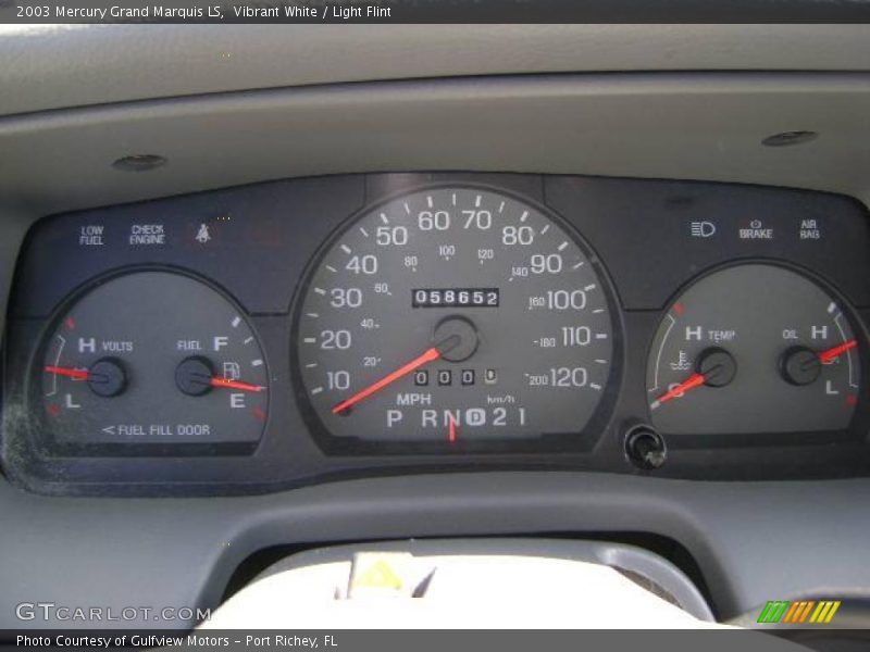 Vibrant White / Light Flint 2003 Mercury Grand Marquis LS