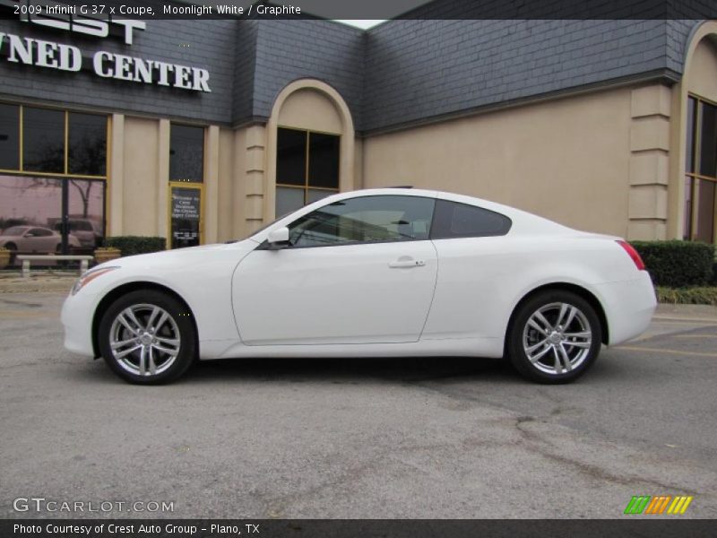 Moonlight White / Graphite 2009 Infiniti G 37 x Coupe