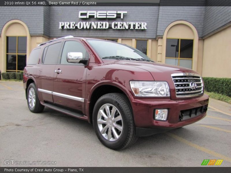 Deep Garnet Red / Graphite 2010 Infiniti QX 56 4WD