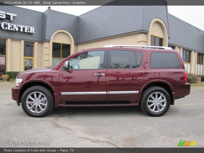 Deep Garnet Red / Graphite 2010 Infiniti QX 56 4WD